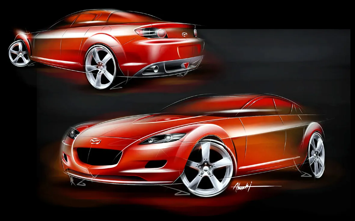 Mazda Rx 8 Sketch Hires